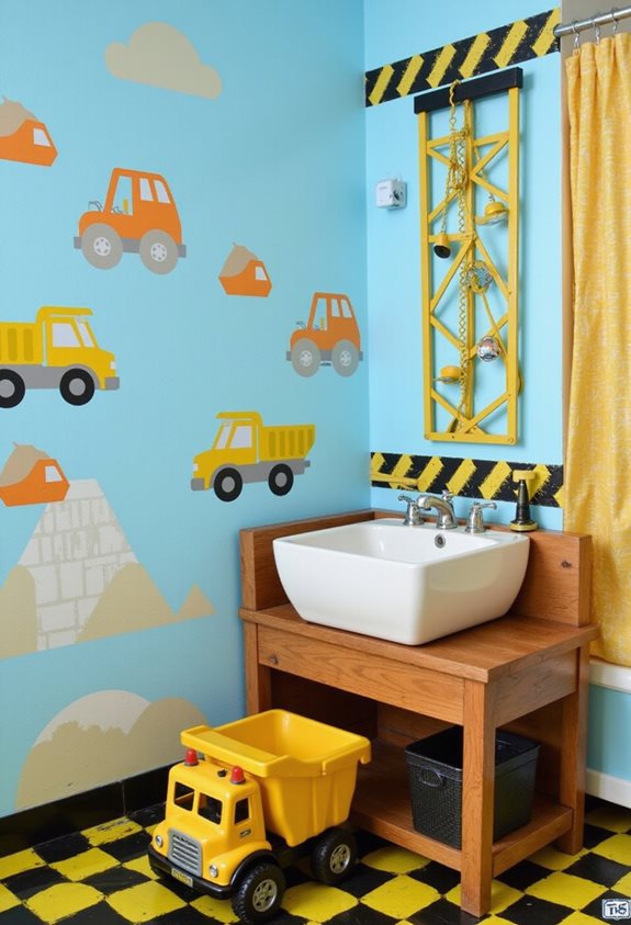 construction themed bathroom decor