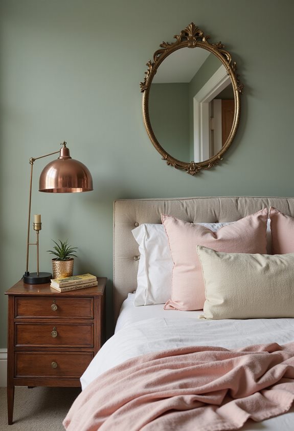 copper and brass accents