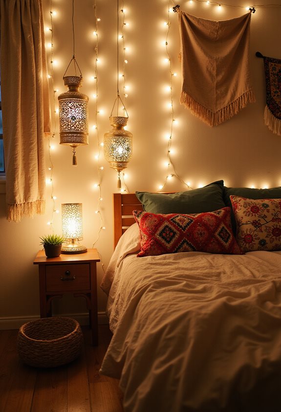 cozy ambiance with lights