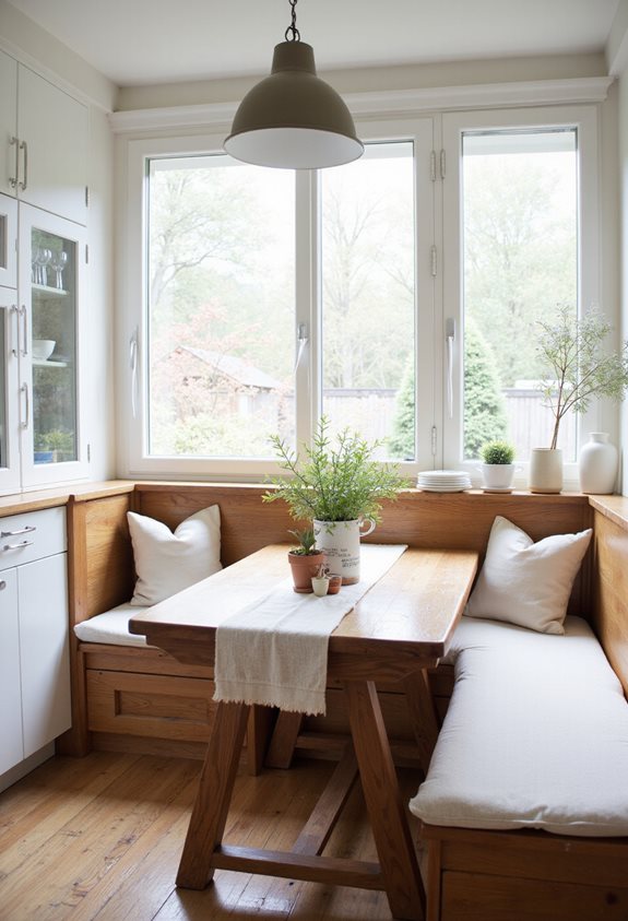 cozy breakfast nook design