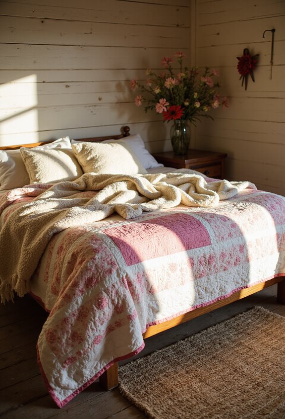 cozy charming quilt layers