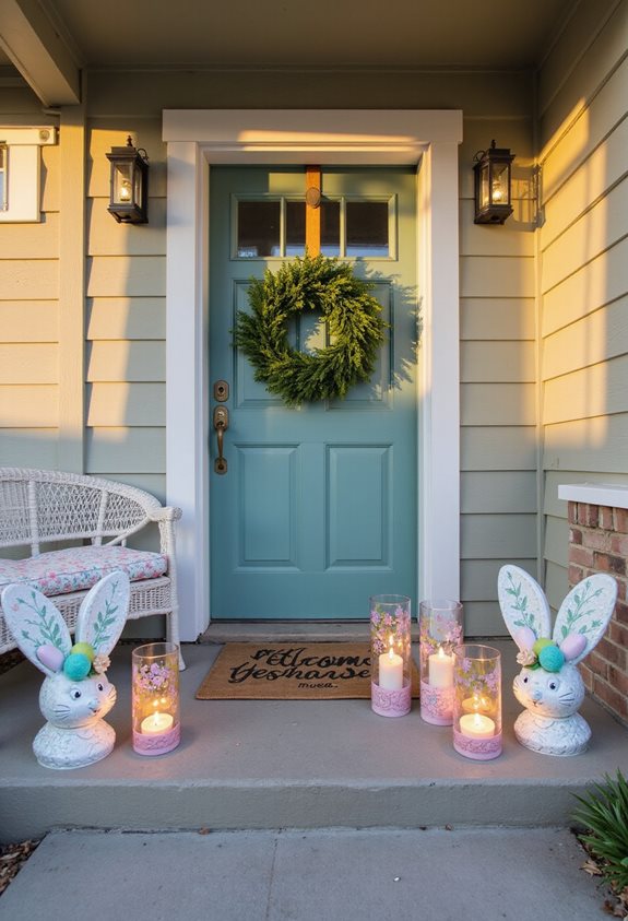 cozy easter porch decorations
