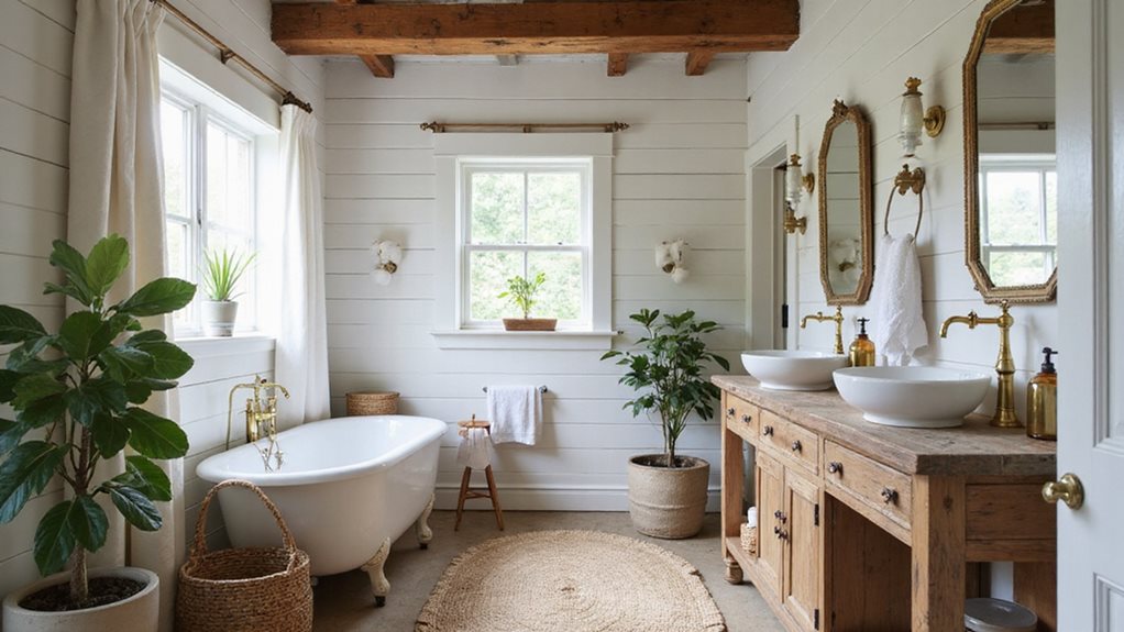 18 Cozy Farmhouse Bathroom Decor Ideas