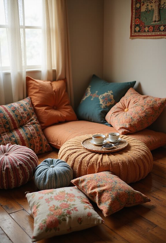 cozy floor seating options