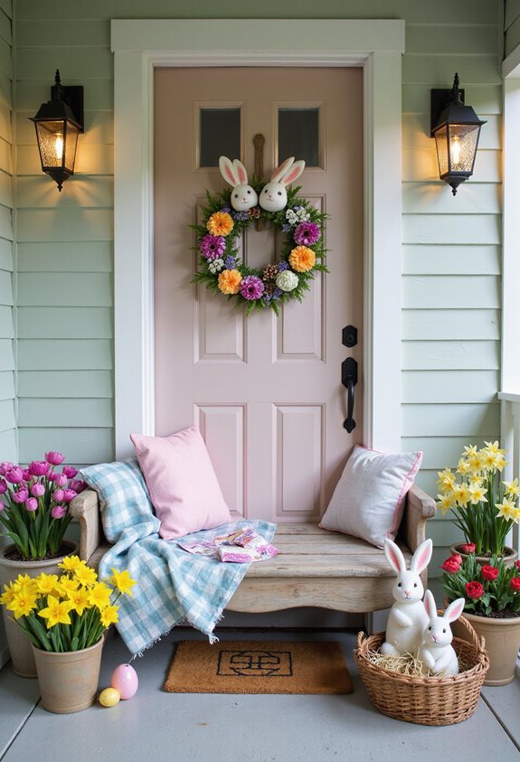 cozy inviting easter porch