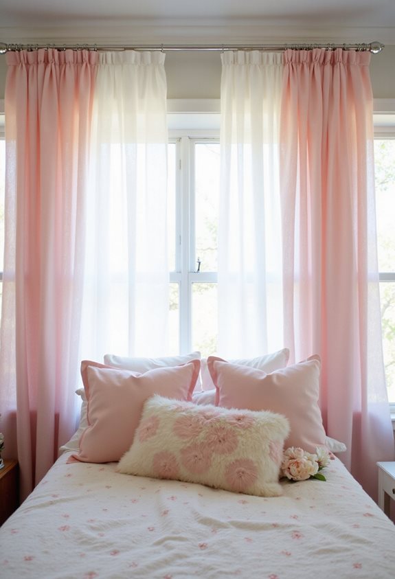 cozy layered curtain styling