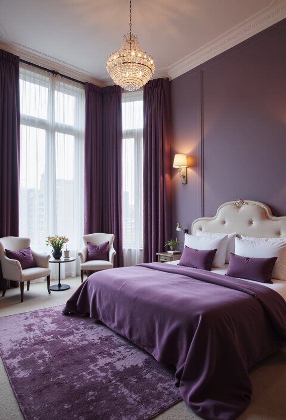 cozy lighting for purple ambiance