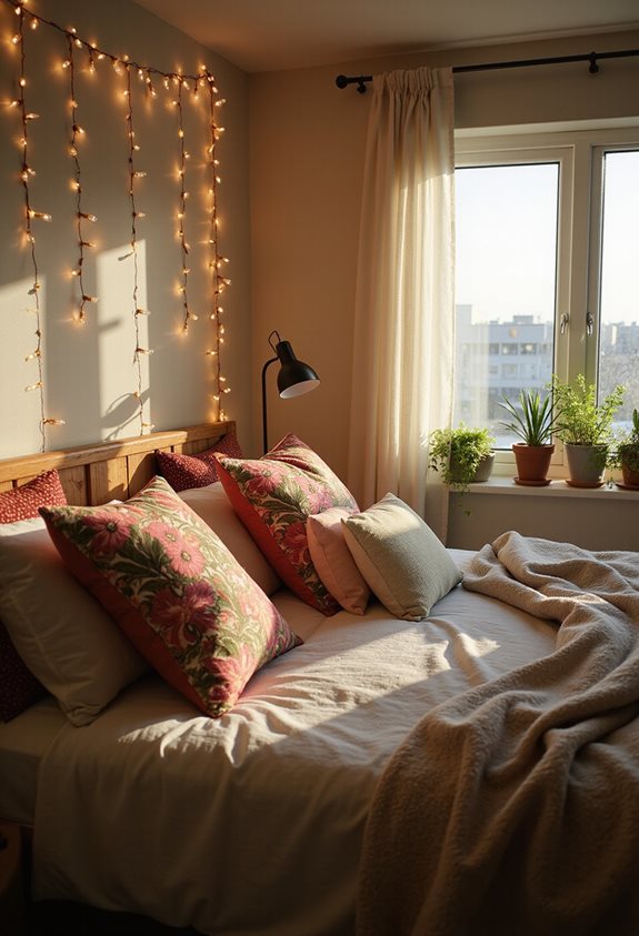 cozy lighting with string