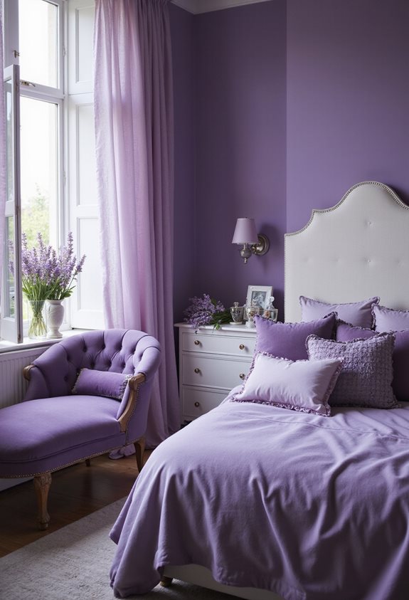 cozy romantic purple retreat