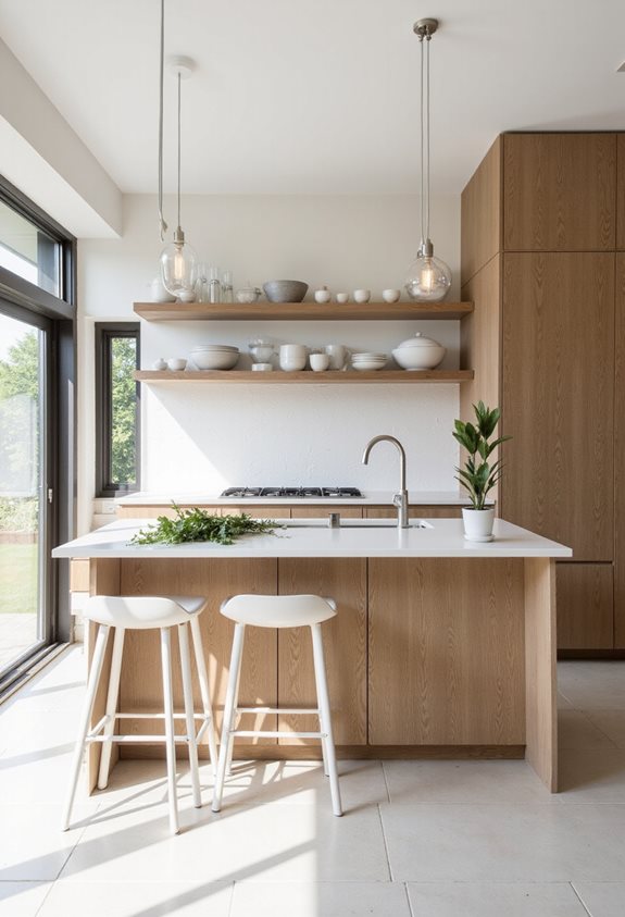 cozy spacious oak and white