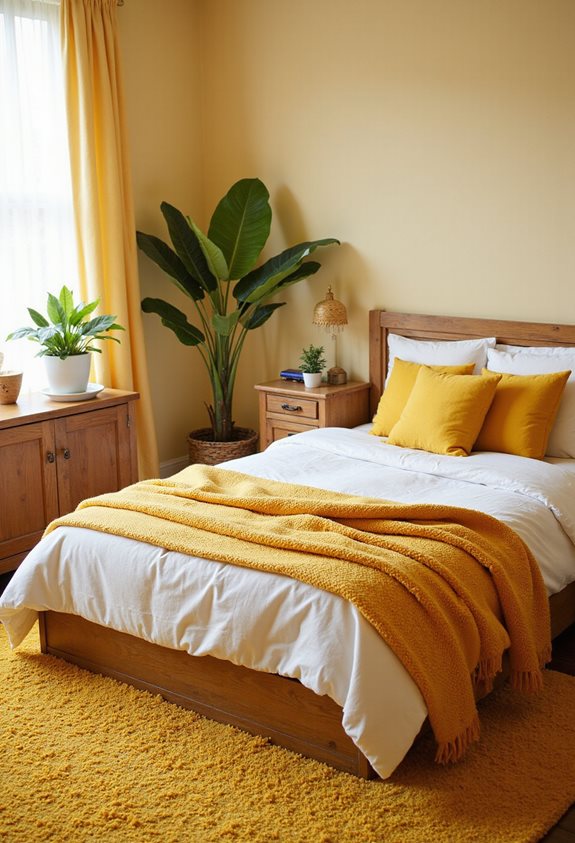 cozy textured yellow rugs