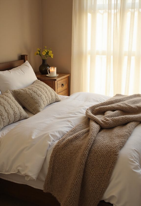 cozy throw enhances comfort