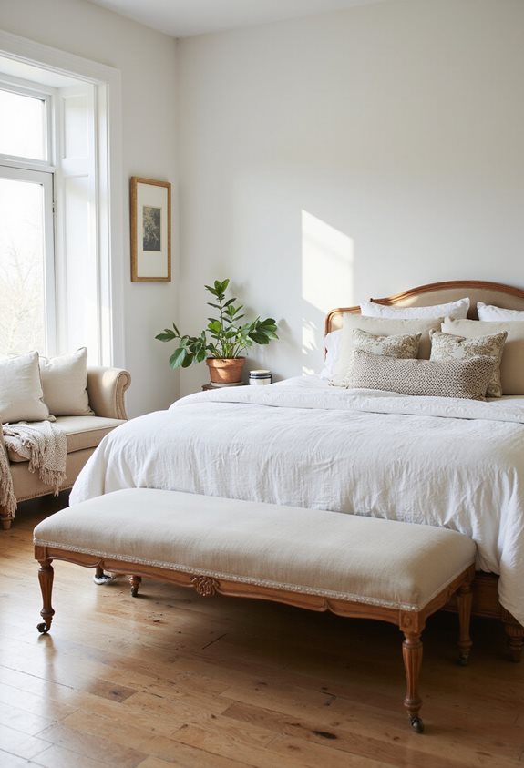 cozy welcoming bedroom seating