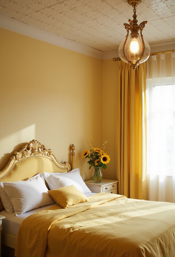 cozy yellow lighting fixtures
