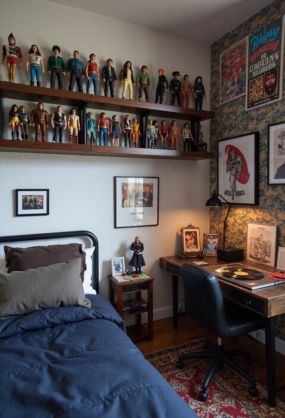 creative display of collectibles