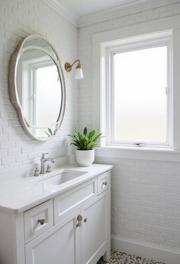 crisp white enhances small spaces