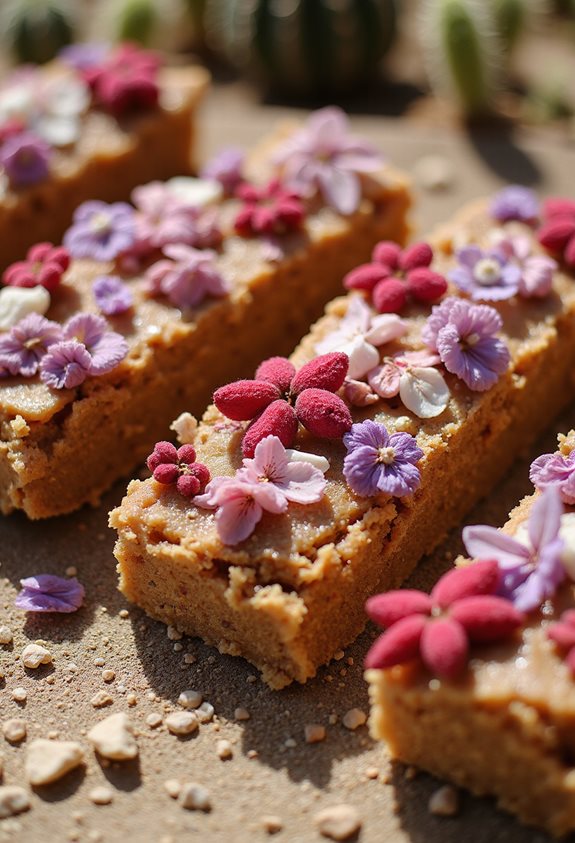 desert themed floral arrangement bar