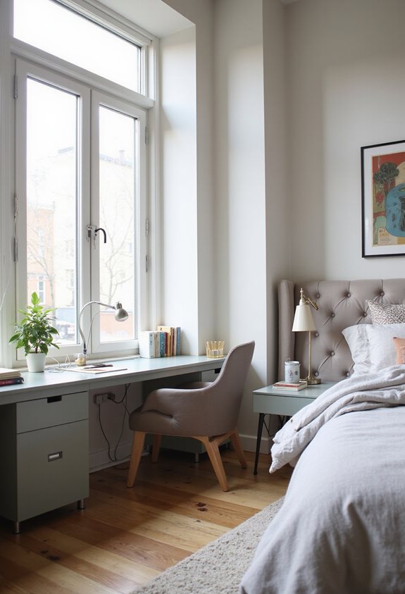 desk nightstand space saver