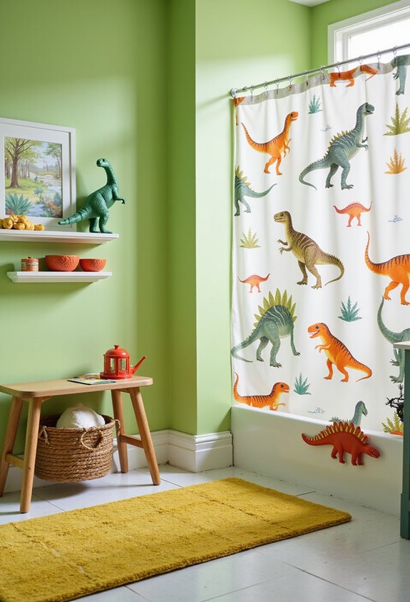 dinosaur themed bathroom adventure