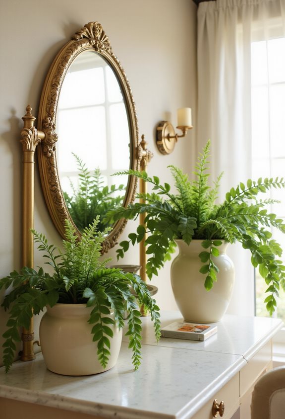 eco friendly vanity plant decor