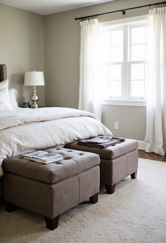 efficiently use storage ottomans