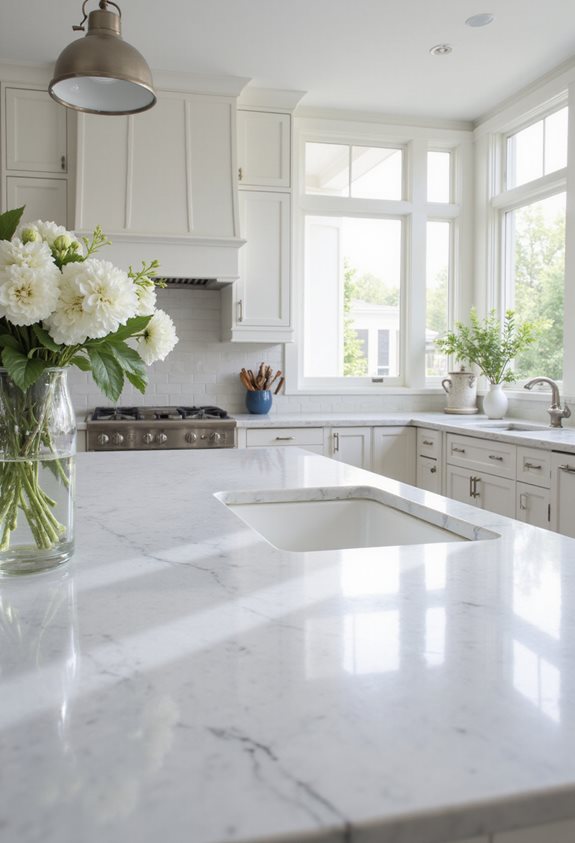 elegant white marble styling