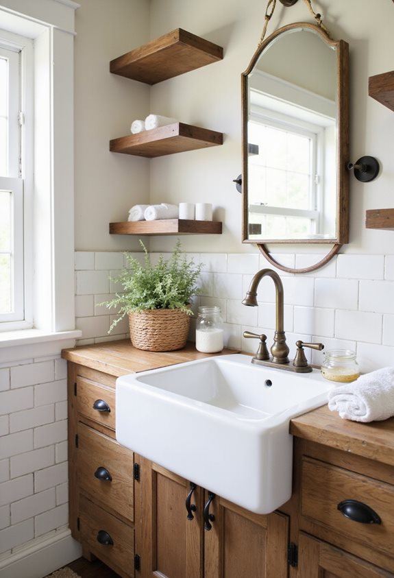 farmhouse sink and faucet