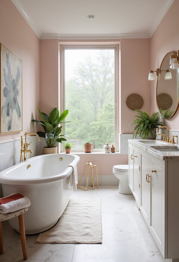 feminine modern bathroom blend