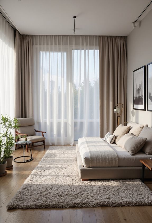 flexible privacy with curtains