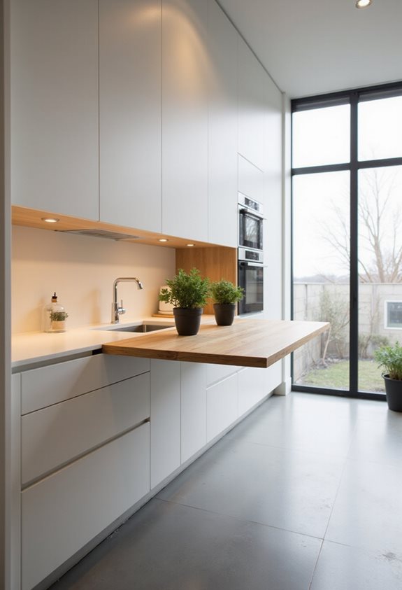 fold down kitchen table design