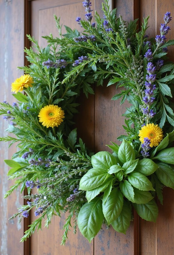 fresh herb wreaths aroma