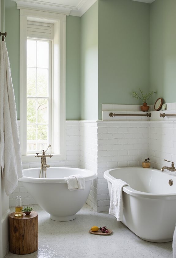 fresh vibrant bathroom contrast