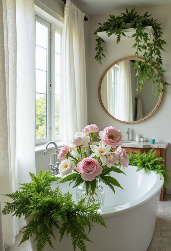 freshness with greenery blooms