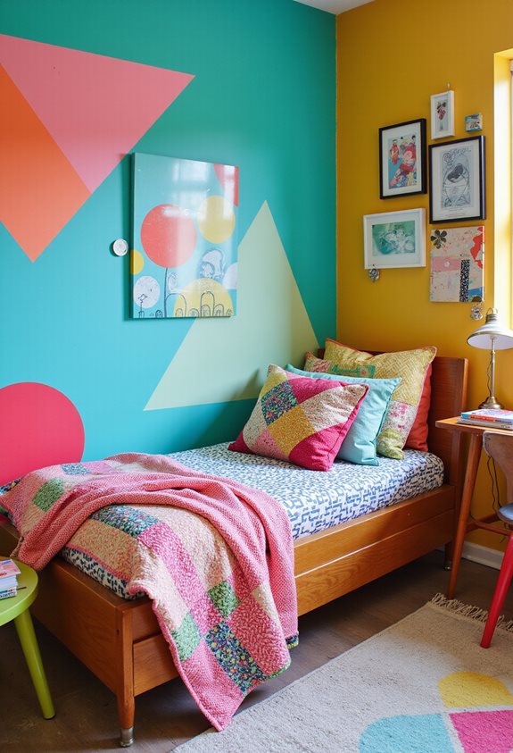 funky retro geometric patterns