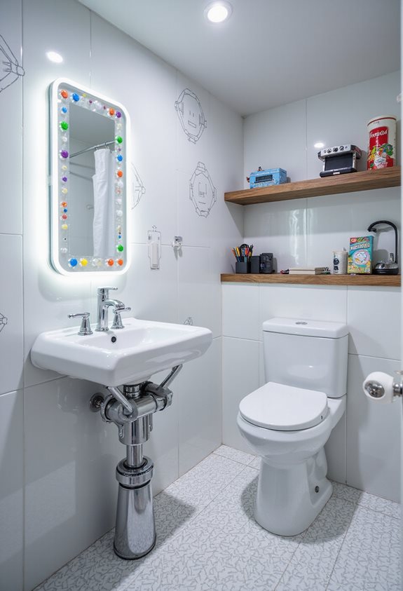 futuristic tech inspired bathroom design