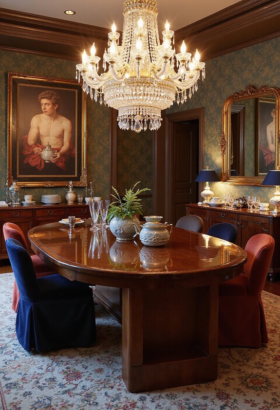 glamorous finishes for dining