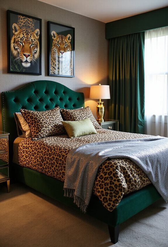 glamorous leopard print accents