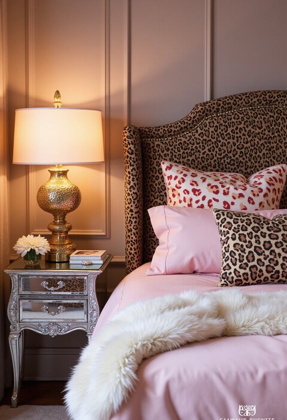 glamorous metallic color accents