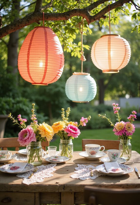 hanging paper lanterns charm