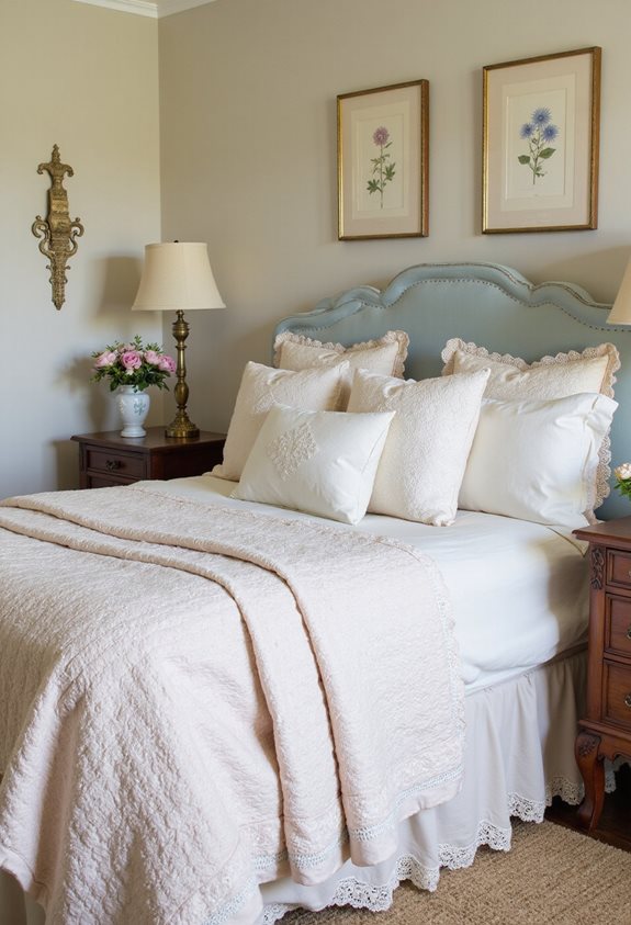heirloom linens enhance bedding elegance