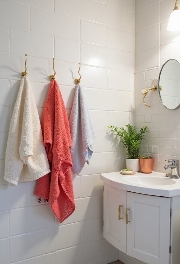 hooks for towels and robes