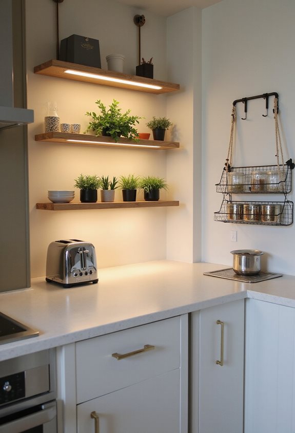 illuminate and declutter kitchen