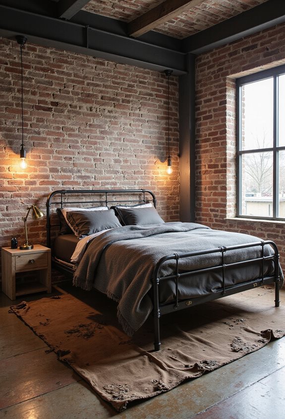 industrial chic reading nook