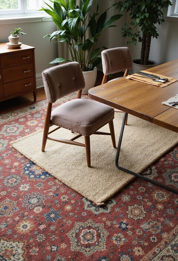 layered rugs for coziness