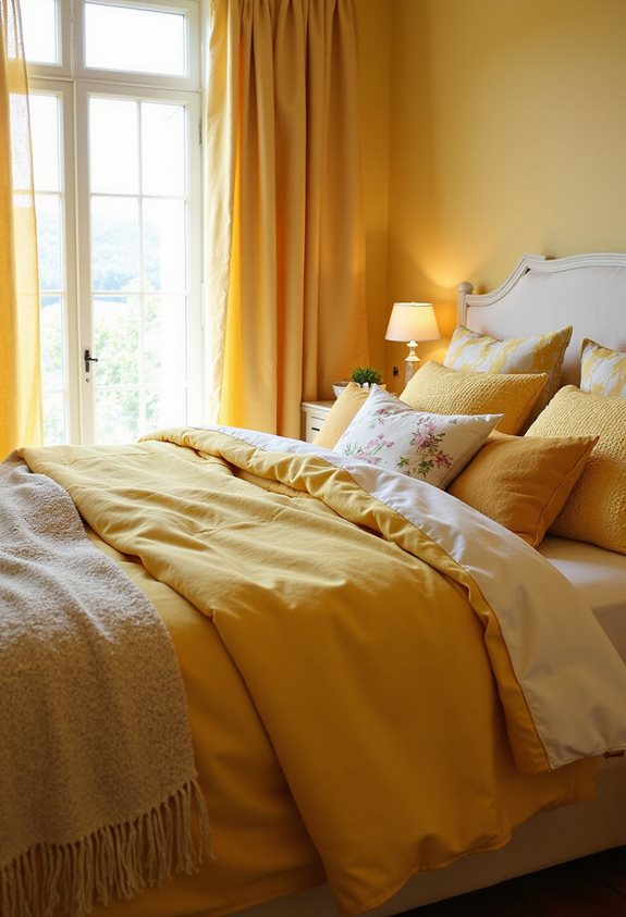 layered yellow textile comfort