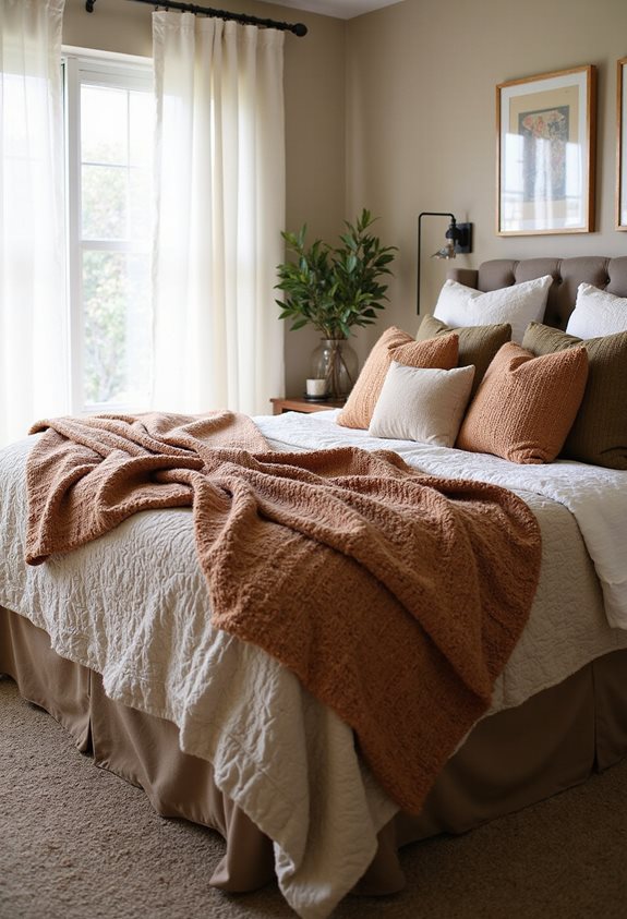 layering cozy inexpensive textiles