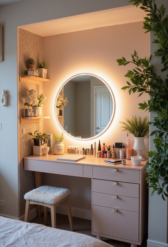 led lighting enhances makeup