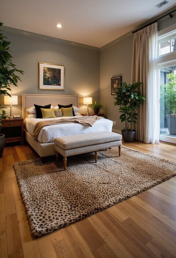 leopard print rug chicness