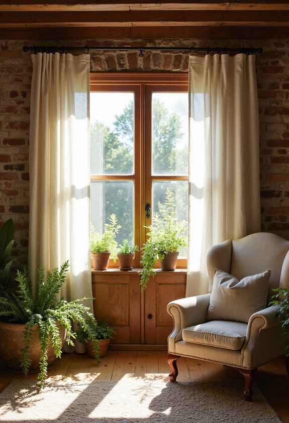 letting in natural light