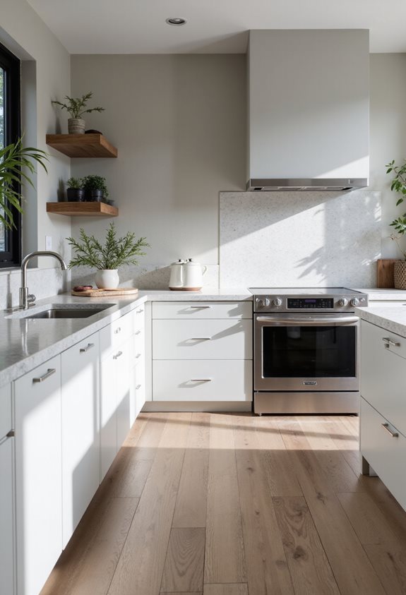 light gray kitchen elegance